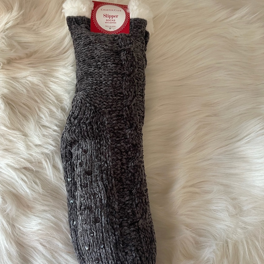 Charter Club Slipper Socks w/Grippers (NEW)